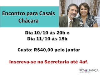 EEnnccoonnttrroo ppaarraa CCaassaaiiss 
CChhááccaarraa 
 