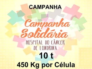 CAMPANHA 
10 t 
450 Kg por Célula 
 