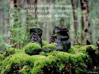 Si te perdiste el amanecer  que hice para ti hoy, no importa.  Te haré otro mañana.   Dios Al Mendoza 