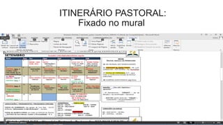 ITINERÁRIO PASTORAL:
Fixado no mural
 