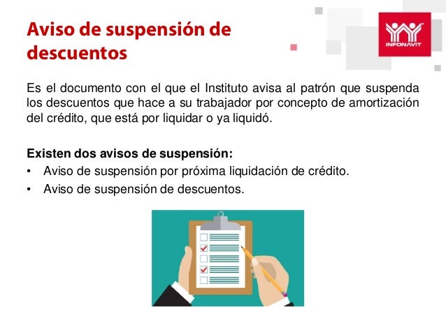 INFONAVIT Avisos retencion suspension_descuentos