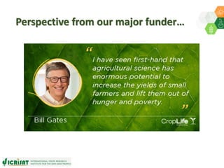 ICRISAT Global Planning Meeting 2019:  Modernising Crop Improvement II (AVISA) by  Jan Debaene