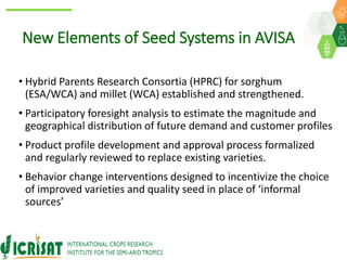 ICRISAT Global Planning Meeting 2019:  Modernising Crop Improvement II (AVISA) by  Jan Debaene