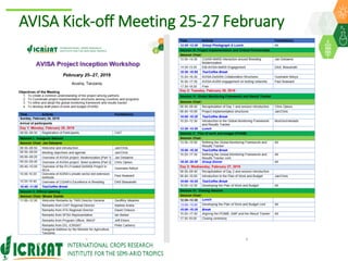 ICRISAT Global Planning Meeting 2019:  Modernising Crop Improvement II (AVISA) by  Jan Debaene