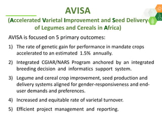 ICRISAT Global Planning Meeting 2019:  Modernising Crop Improvement II (AVISA) by  Jan Debaene