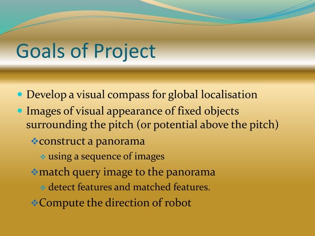 A visual compass for robot soccer | PPTX