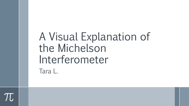 A visual explanation of the Michelson Interferometer | PPTX