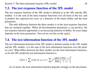 A visual guide to item response theory | PDF