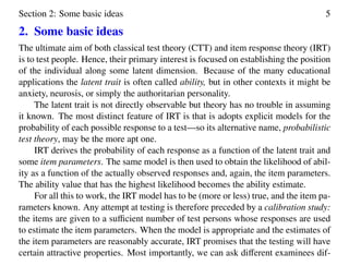 A visual guide to item response theory | PDF