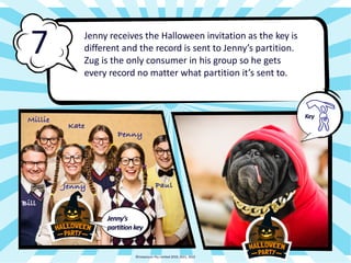 Paul
Penny
Kate
Millie
Jenny
Jenny receives the Halloween invitation as the key is
different and the record is sent to Jenny’s partition.
Zug is the only consumer in his group so he gets
every record no matter what partition it’s sent to.
7
Key
©Instaclustr Pty Limited 2019, 2021, 2022
Bill
Jenny’s
partitionkey
 