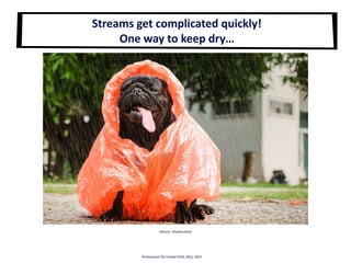 (Source: Shutterstock)
Streams get complicated quickly!
One way to keep dry…
©Instaclustr Pty Limited 2019, 2021, 2022
 