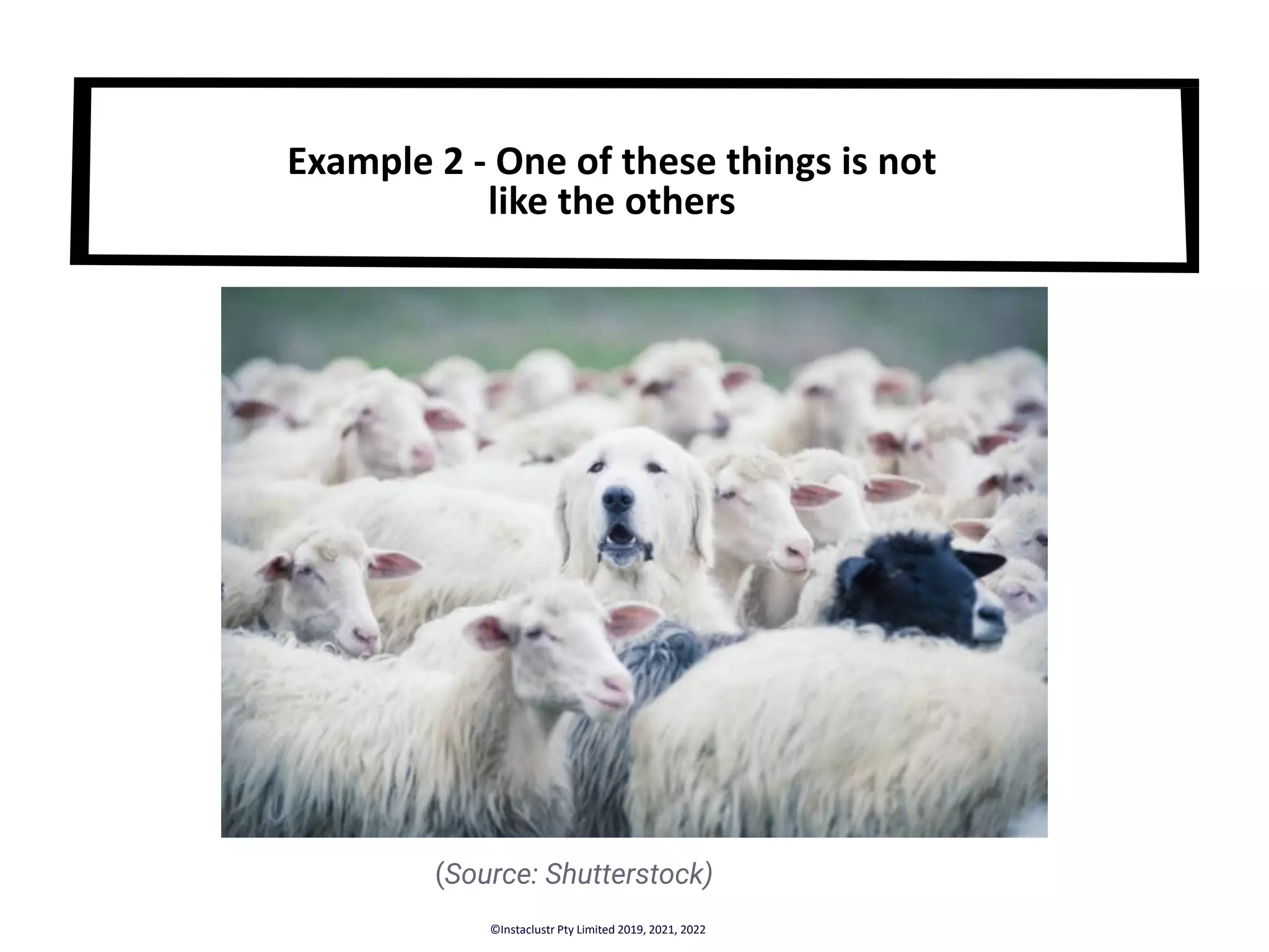 Example 2 - One of these things is not like the others ©Instaclustr Pty Limited 2019, 2021, 2022 (Source: Shutterstock) 