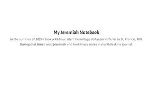 A Visual Introduction to the Prophet Jeremiah