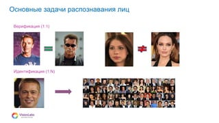 08
Верификация (1:1)
Идентификация (1:N)
Основные задачи распознавания лиц
 
