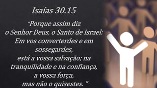 A vitória pela vida disciplinada