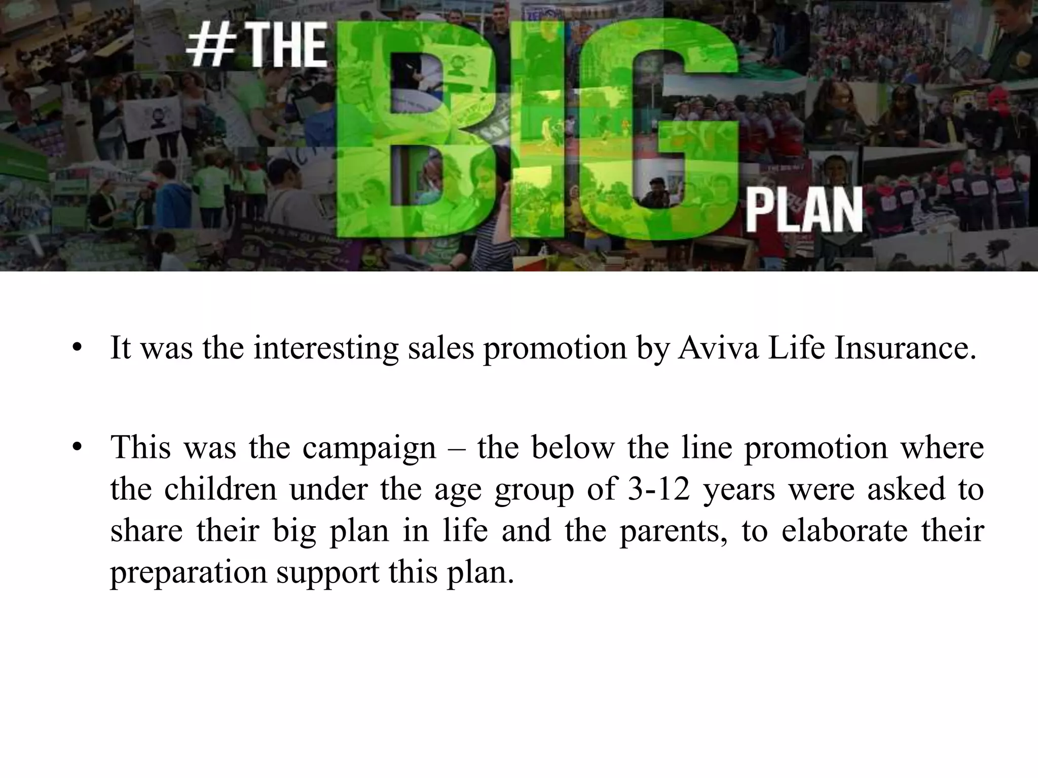 Avida Alife Aviva Life Insurance - The Big Plan | PPTX
