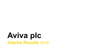 Aviva plc
Interim Results 2018
 