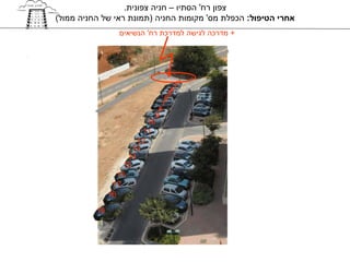 ‫צפון רח' הסתיו – חניה צפונית.‬
‫אחרי הטיפול: הכפלת מס' מקומות החניה )תמונת ראי של החניה ממול(‬
                  ‫+ מדרכה לגישה למדרכת רח' הנשיאים‬




                                     ‫12‬
                                 ‫3‬
                                 ‫4‬
                                ‫5‬
                               ‫6‬
                              ‫7‬
                             ‫8‬
                            ‫9‬
                           ‫01‬
                         ‫11‬
                        ‫21‬
                      ‫31‬
                     ‫41‬
                   ‫51‬
                  ‫61‬
                ‫71‬
               ‫81‬

          ‫91‬
 