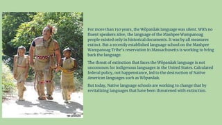 Wampanoag language revival