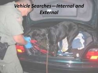 Vehicle Searches—Internal and
External
 