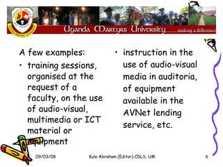 Audio Visual Learning Materials-Production and Management Training 1 | PPT