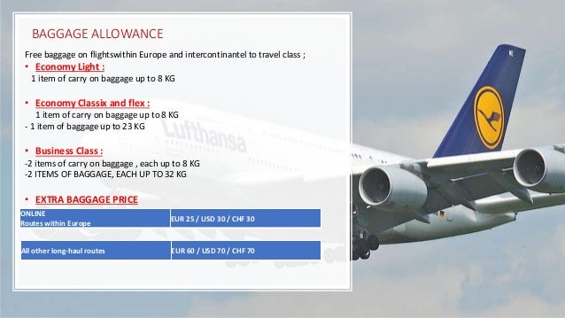lufthansa bolsagage allowance