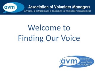 Welcome to
Finding Our Voice

 
