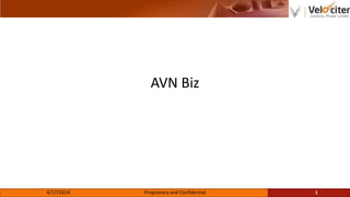 AVN Biz
4/17/2014 Proprietary and Confidential 1
 