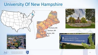 18
University Of New Hampshire
Portland, ME
Durham, NH
Boston, MA
Brief overview of the UNH-IOL
Universityof New Hampshire
InterOperabilityLaboratory
 