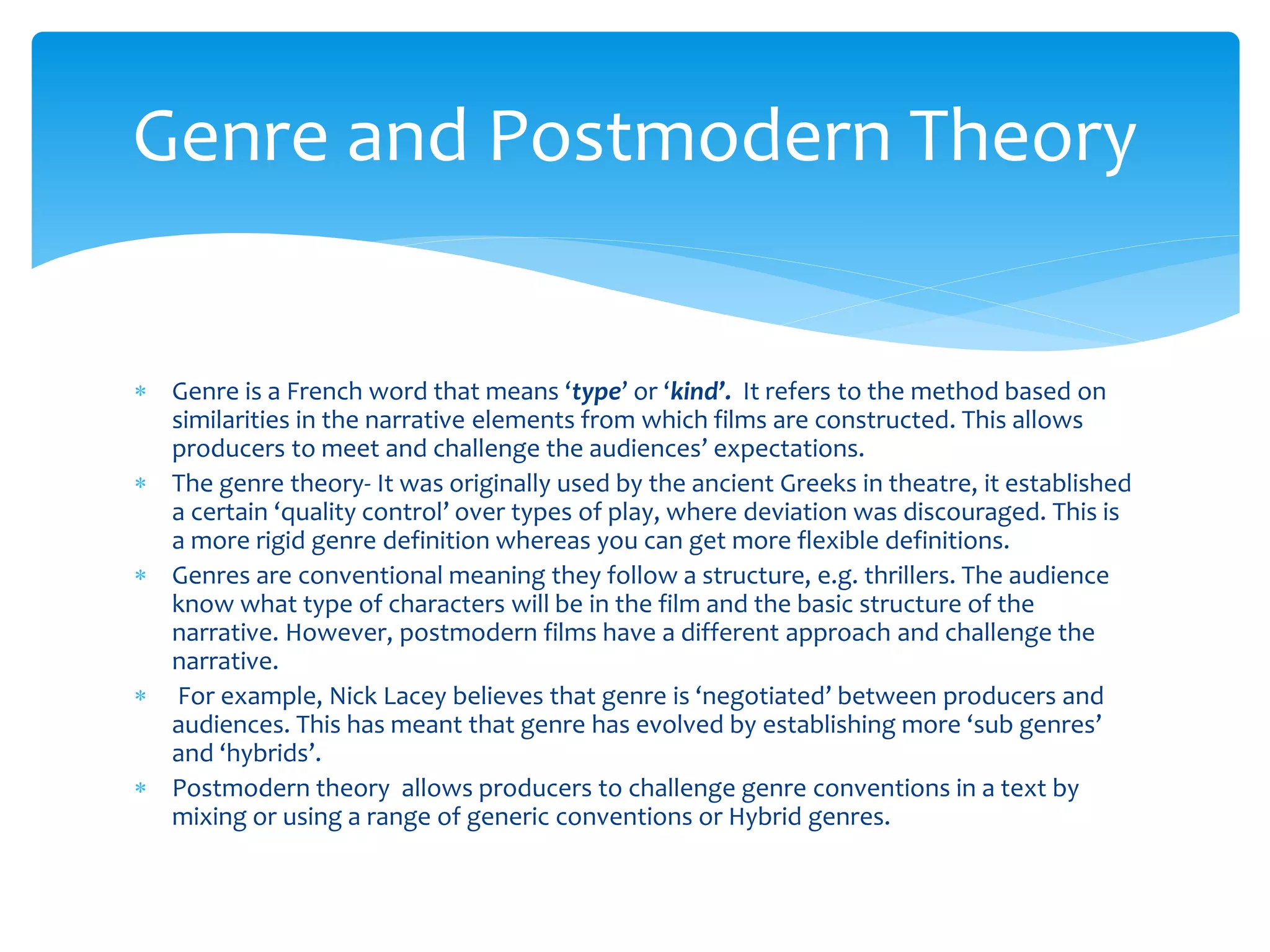 Postmodern theory and the media | PPTX