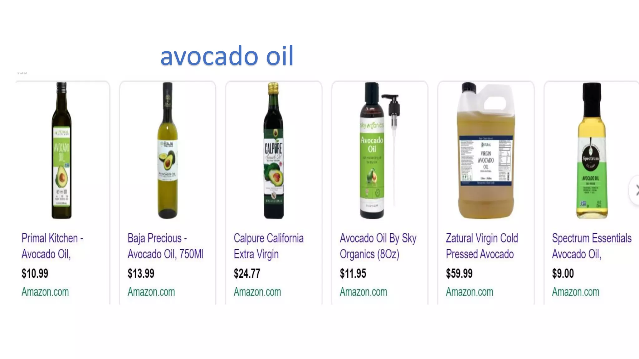 avocado oil
 