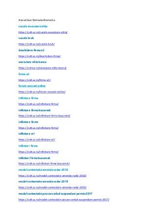 Avocatbun Romania#romania
cuculis executare silita
https://coltuc.ro/cuculis-executare-silita/
cuculis kruk
https://coltuc.ro/cuculis-kruk/
deschidere firma srl
https://coltuc.ro/deschidere-firma/
executare silita banca
https://coltuc.ro/executare-silita-banca/
firme srl
https://coltuc.ro/firme-srl/
forum avocati online
https://coltuc.ro/forum-avocati-online/
infiintare firma
https://coltuc.ro/infiintare-firma/
infiintare firma bucuresti
https://coltuc.ro/infiintare-firma-bucuresti/
infiintare firme
https://coltuc.ro/infiintare-firme/
infiintare srl
https://coltuc.ro/infiintare-srl/
infiintari firme
https://coltuc.ro/infiintare-firme/
infiintari firme bucuresti
https://coltuc.ro/infiintari-firme-bucuresti/
model contestatie amenda radar 2018
https://coltuc.ro/model-contestatie-amenda-radar-2018/
model contestatie amenda radar 2019
https://coltuc.ro/model-contestatie-amenda-radar-2019/
model contestatie proces verbal suspendare permis 2017
https://coltuc.ro/model-contestatie-proces-verbal-suspendare-permis-2017/
 