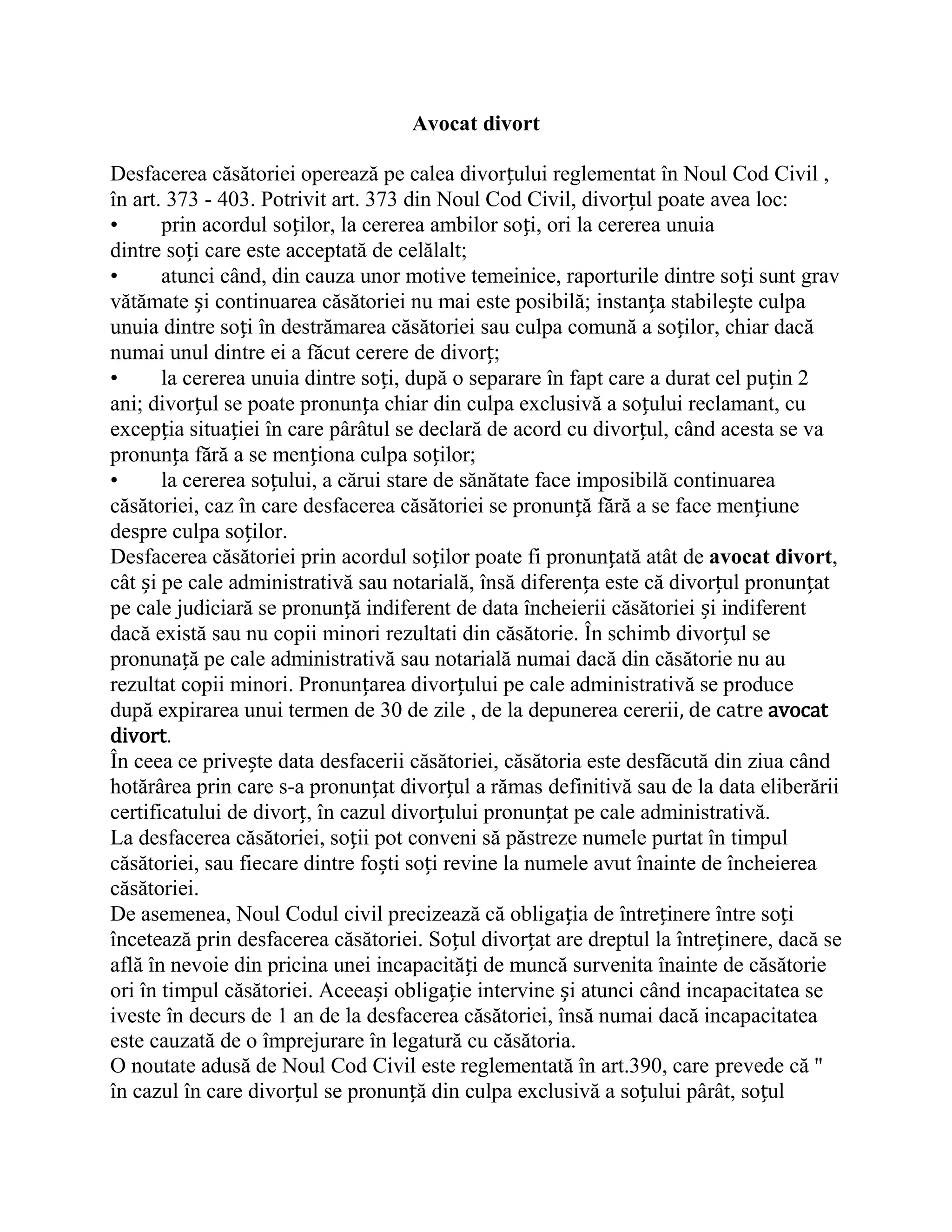 Avocat divort | DOCX