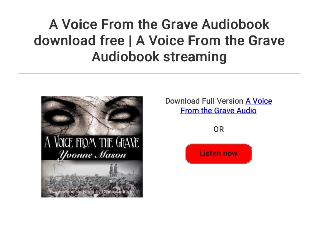 A Voice From the Grave Audiobook download free A Voice From the Gra…