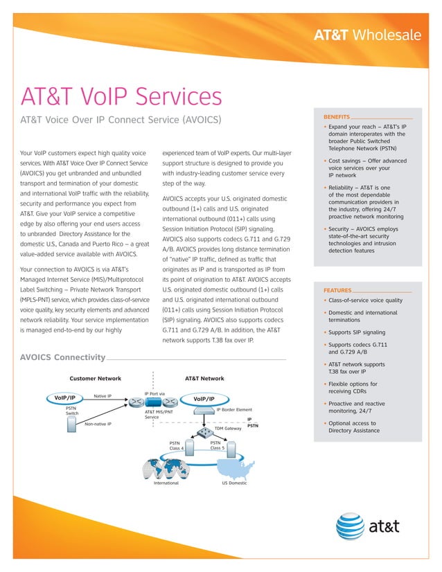 AT&T Wholesale VoIP | PDF