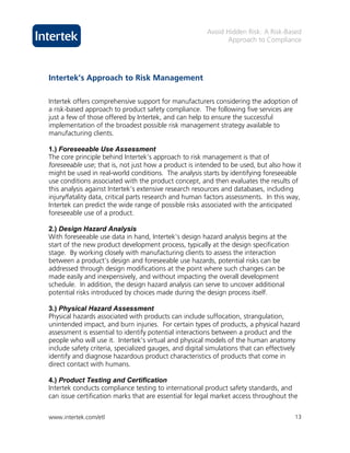 Intertek Risk Assessment Form Avoid hidden-risks-a-risk-based-approach-to-compliance | PDF