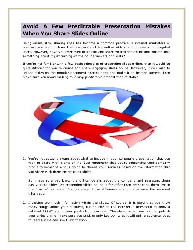 avoid a few predictable presentation mistakes when you share slides o
