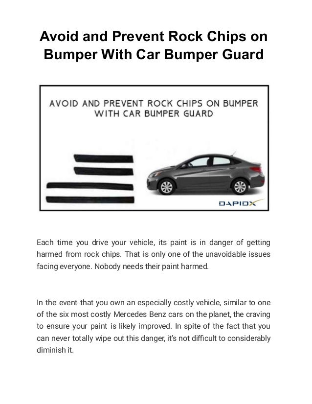 Avoid and Prevent Rock Chips on Bumper With Car Bumper Guard