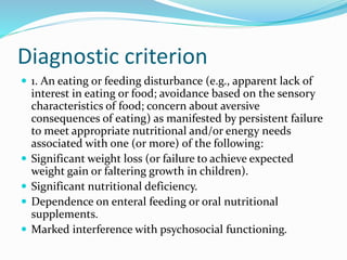 Eating and feeding disorders | PPTX