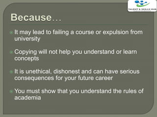 Avoiding academic misconduct | PPTX