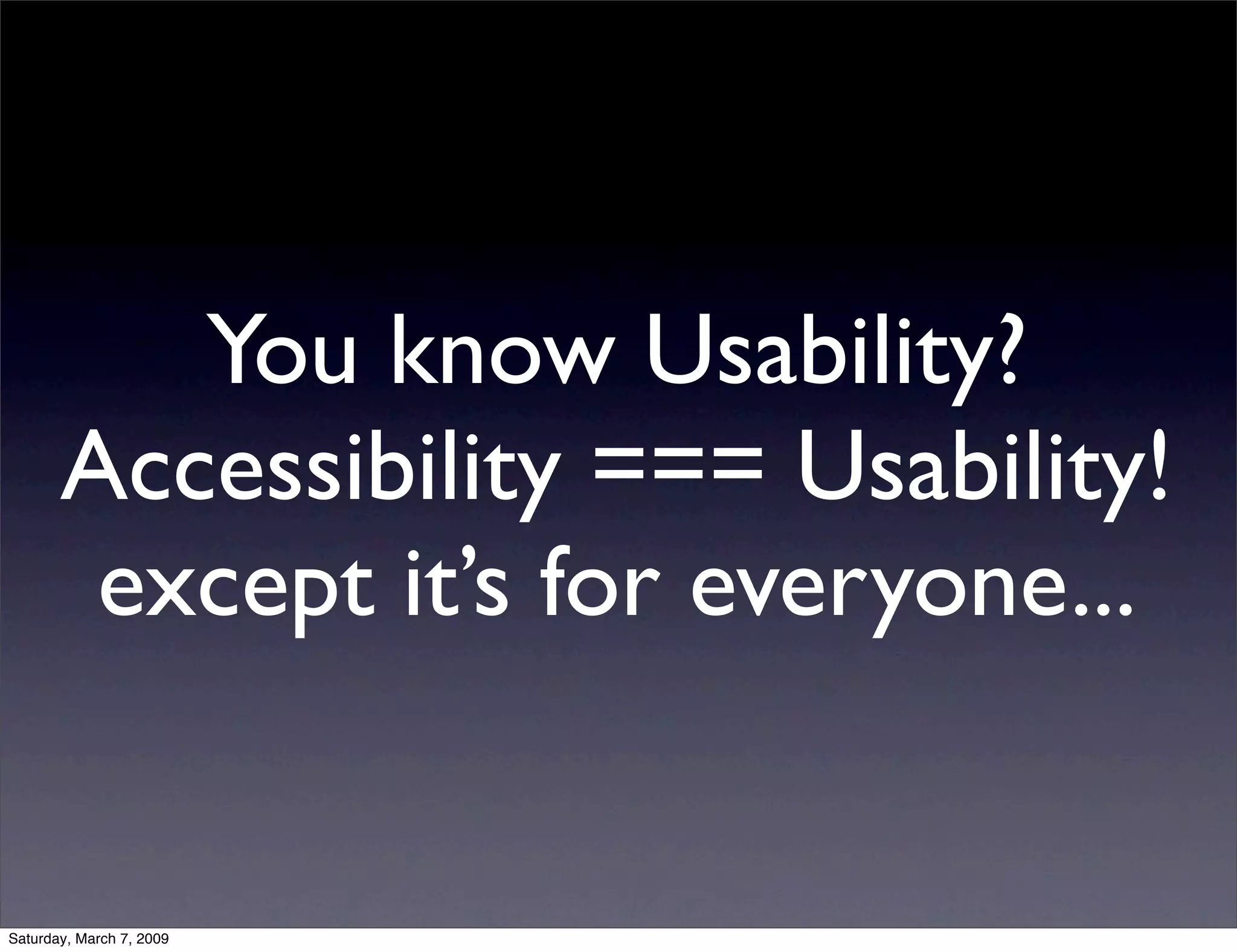 Avoiding common Accessibility mistakes