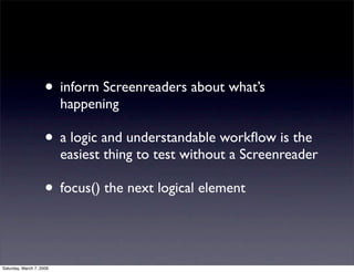 Avoiding common Accessibility mistakes