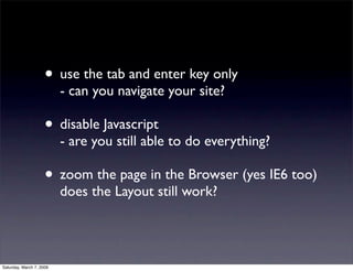 Avoiding common Accessibility mistakes