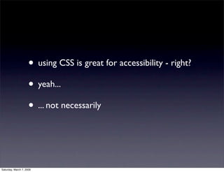 Avoiding common Accessibility mistakes