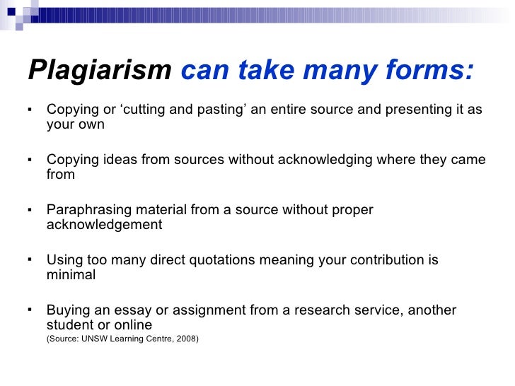 Is buying an essay plagiarism