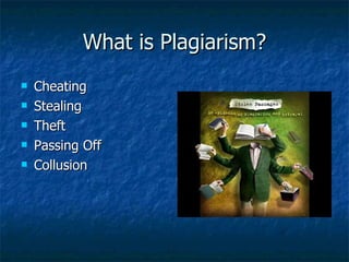 What is Plagiarism? Cheating Stealing Theft Passing Off Collusion 