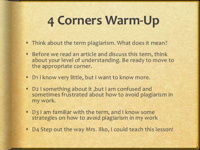 Ways to commit plagiarism