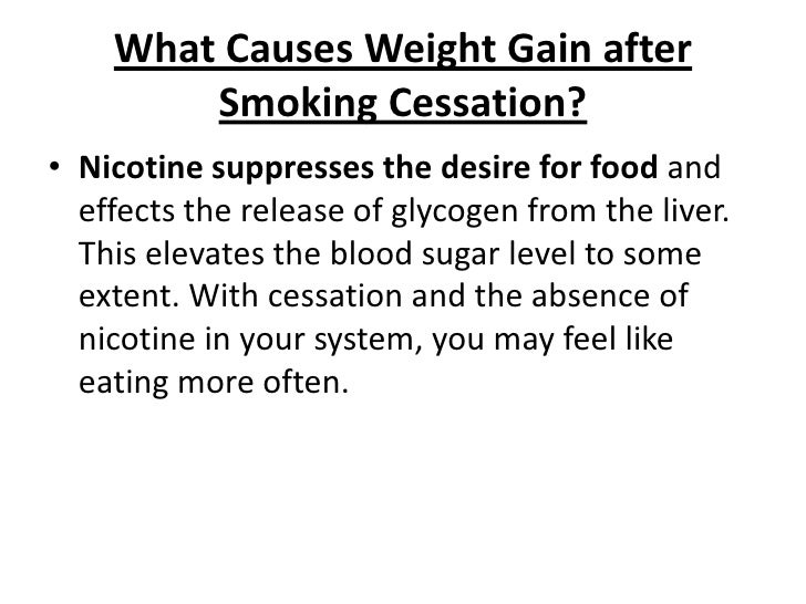Avoiding quit smoking weight gain