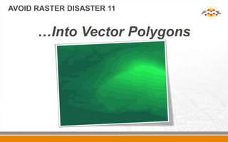 AVOID RASTER DISASTER 11
…Into Vector Polygons
 