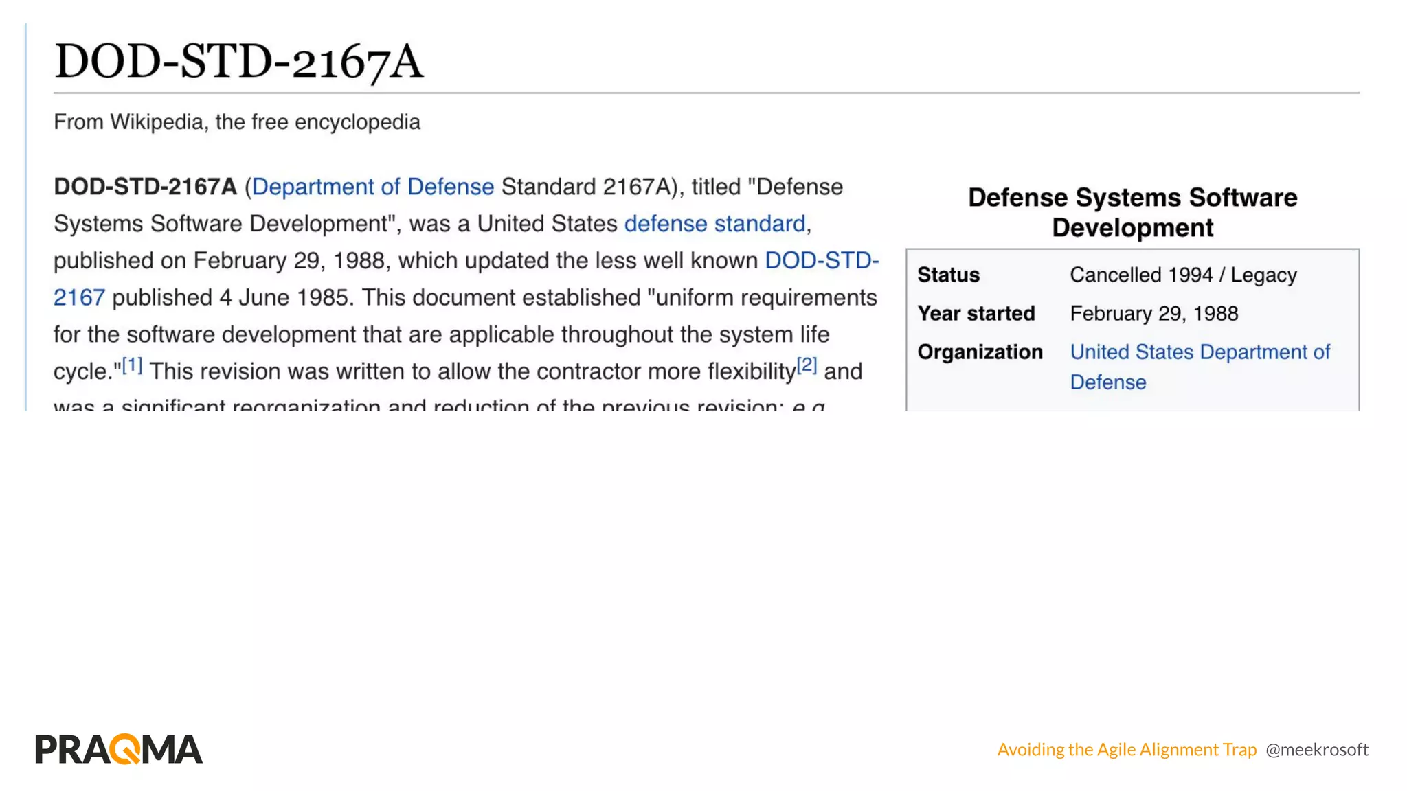 Avoiding the Agile Alignment Trap @meekrosoft
 